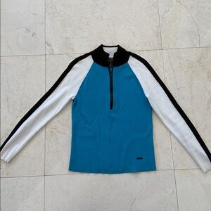 Ralph Lauren Active Teal and White Sweater